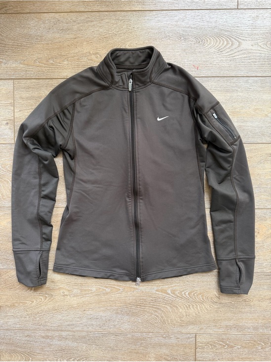 Nike Jackets & Blazers - Nike Women's Fit-Dry (FITDRY) Full-Zip Running Jacket Sz Medium Olive Brown